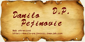 Danilo Pejinović vizit kartica